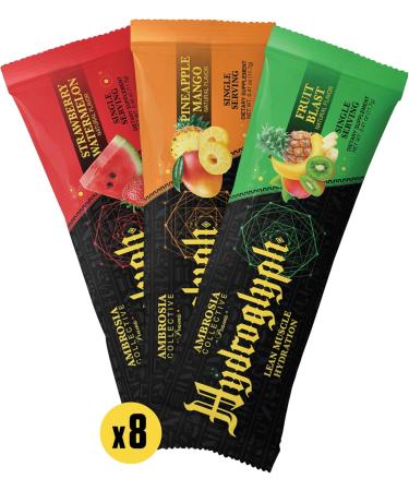 Ambrosia Hydroglyph Intraworkout Electrolytes Hydration Drink Mix | Sugar Free Electrolyte Powder with Amino Acids | Supports Lean Muscle During Fasting | 30 Servings | Variety Pack Variety On-the-Go Packs - Buy Online on GoSupps.com