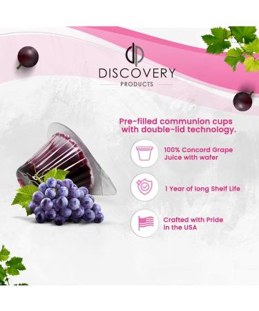 DISCOVERY PRODUCTS Pre-Filled Communion Cups with Wafer & Juice - Pack of 100 - Buy Online on GoSupps.com