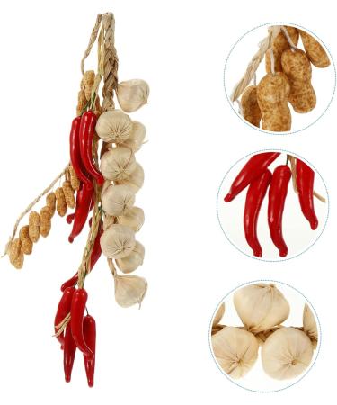 ABOOFAN 6 Pcs Simulation Vegetable Pendant Houseplant House Plants Artificial Fake Vegetable Skewer Chili - Buy Online on GoSupps.com