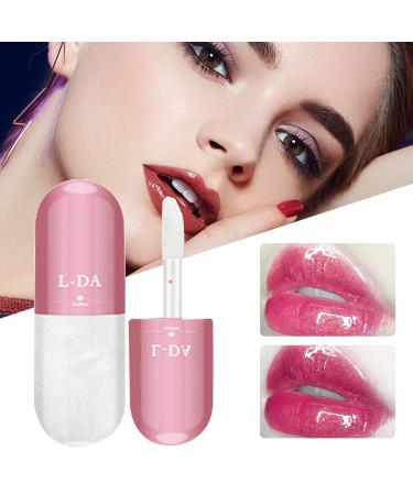 Plumping Lip Oil | Natural Lip Plumper & Gloss | Long-Lasting Hydration & Shimmer | 5ml A02# Schimmer Colorless - Buy Online on GoSupps.com