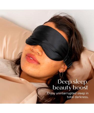 Colorado Home Co Silk Eye Mask for Women and Men - Blackout Sleep Mask for Sleeping and Travel - Nude Champagne Silk - Buy Online on GoSupps.com
