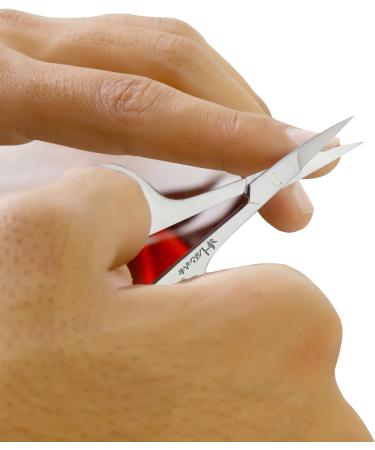 HARAMS Professional Stainless Steel Cuticle Nail Scissors with Diamond Grain Nail File - Multipurpose Manicure Pedicure Grooming Scissors - Buy Online on GoSupps.com