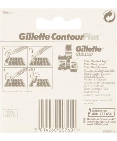 Gillette Contour Plus 5 Replacement Blades - 5 Pack | International Shipping Available - Buy Online on GoSupps.com