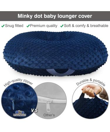 Strechy Minky Newborn Lounger Cover  Removable and Ultra Soft Sung Fitted Baby Lounger Slipcover by BlueSnail (Navy) - Buy Online on GoSupps.com