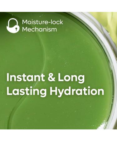 mCaffeine Green Tea Hydrogel Under Eye Patches | Reduce Dark Circles Fine Lines & Wrinkles | 30 Pairs Cooling Mask for Instant De-Puffing - Buy Online on GoSupps.com