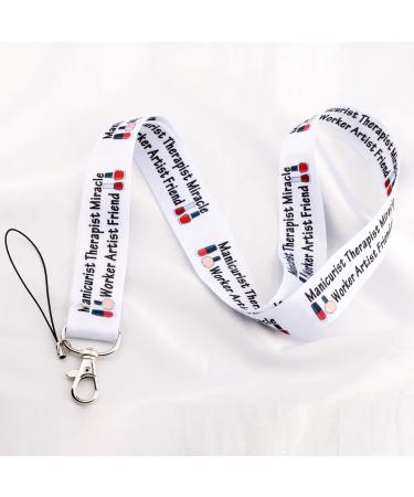 BEKECH Manicurist Nail Tech Lanyard Manicurist Therapist Miracle Worker Artist Friend Keychain Clip for Nail Artist Beautician Nail Boss Cosmetology Gift for Her - Buy Online on GoSupps.com