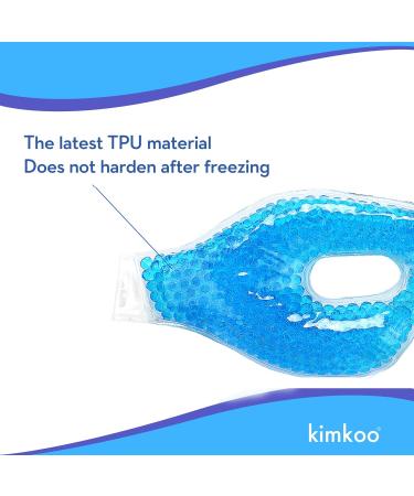 Kimkoo Gel Eye Mask - Cold Pads for Puffy Eyes & Dry Eye Relief with Cooling Ice Beads - Buy Online on GoSupps.com