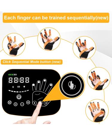 EMFOCU Updated Finger Robot Rehab Gloves | Therapy Devices for Brain Injury & Hand Rehabilitation - M-Linke Hand-Orange - Buy Online on GoSupps.com