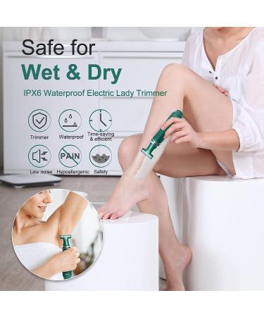FINTOZER Electric Shaver for Women - Cordless Razor for Pubic Hair & Body, Rechargeable Trimmer with 3 Heads & Combs - Wet/Dry Use - Buy Online on GoSupps.com