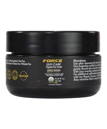 Organic Eye Cream for Dark Circles, Puffiness, Wrinkles & Bags | USDA Certified with Calendula, Bilberry & Shiitake Mushroom - pH Balancing - Buy Online on GoSupps.com