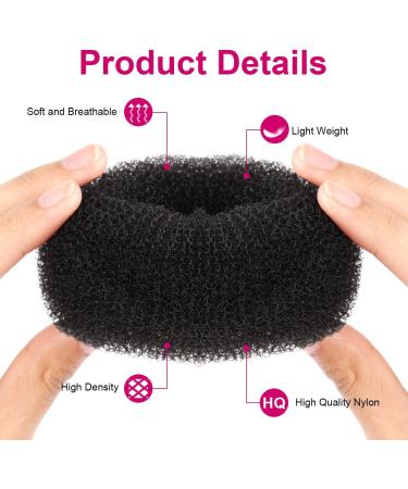 URAQT Hair Donut Bun Maker Set 4 Pcs - Blonde Chignon Doughnut Bun Hair Accessories with 30 Hair Pins - Black Ring Style Shaper for Women, Girls & Kids - Buy Online on GoSupps.com