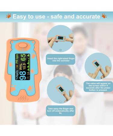 Pulse Oximeter for Kids - Blood Oxygen Saturation Monitor with OLED Screen HSA/FSA Eligible Includes 2 AAA Batteries - Buy Online on GoSupps.com