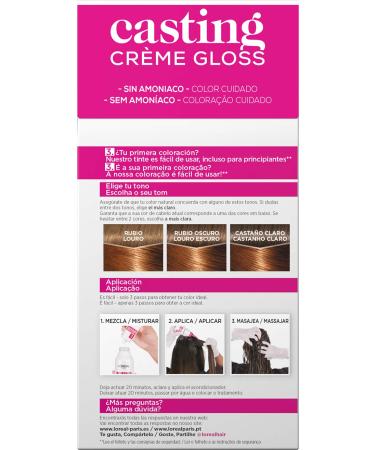 LOreal Paris Casting Creme Gloss 634 Casta o Miel - Medium Brown Hair Color | Buy Online Internationally - Buy Online on GoSupps.com