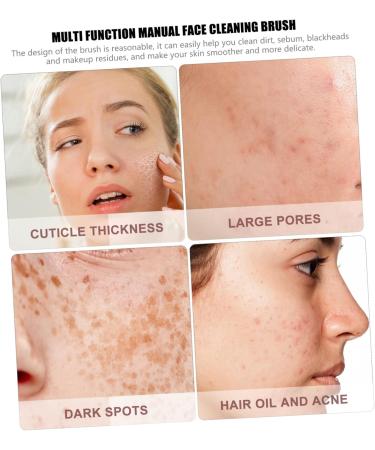 minkissy Cleansing Brush Deep Clean Face Wash Cleaning Brush Electric Silicone Scrubber for Face Blackhead Scrubber Face Exfoliator Brush Manual Facial Cleansing Multi-Functional Face Brush 5X5CM - Buy Online on GoSupps.com