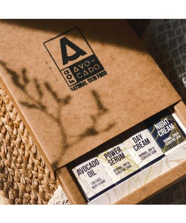 A for Avocado Natural Skin Care Set: Day & Night Moisturizers Powerful Serum & 100% Avocado Oil - Buy Online on GoSupps.com