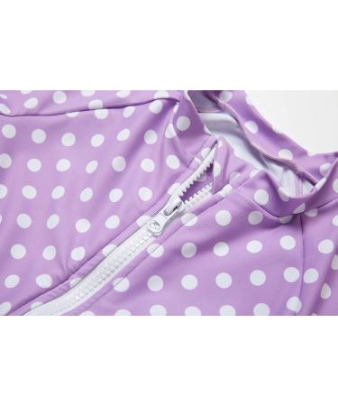 BONVERANO Baby Girls Swimsuit UPF 50+ Full Zip One Piece - Maru Purple, 12-18 Months - Buy Online on GoSupps.com
