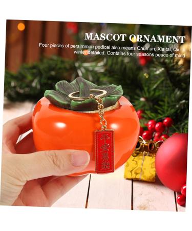 STOBAZA Persimmon Ruyi Jar Decor for Home Car Ornaments Organic Fruit Ceramics Snack Persimmon Fruit Office As Shown-1 8.8X7.8CM - Buy Online on GoSupps.com