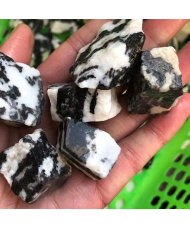 Natural Crystal Rough 50g Natural Clear Quartz Crystal Rock Chips Specimen Collection Natural Mixing Fish Tank (Color : Zebra Size : 2-4 cm) 2-4 cm Zebra