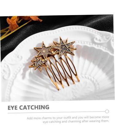 PAMINGONO 1 Set Star Moon Hairpin Wedding Side Comb Hair Decor Wedding Hair Combs Bridal Hair Comb Hair Clip Side Comb Wedding Hair Barrettes Star Hair Barrettes Star Hairpins Hair Clip Comb - Buy Online on GoSupps.com