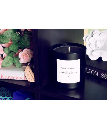 Marie Hunter Leather & Suede Candle | Luxury Soy Coconut Wax | Hand Poured Aromatic Candle | All Natural & Long Lasting - Buy Online on GoSupps.com