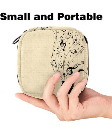 Buy Women's Music Note Binding-Up Bags | Stylish Tampon Storage with Zip Pockets - Multi06 - Buy Online on GoSupps.com