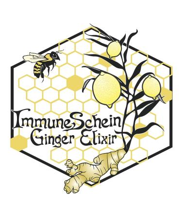 ImmuneSchein Organic Turmeric Ginger Elixir Shots - USA Made Wellness Elixirs in Glass Bottles, 8.5 fl oz - Buy Online on GoSupps.com