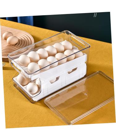 jojofuny Egg Storage Case 1pc Refrigerator Dispenser Food Holding Convenient Kitchen White Multipurpose Practical Use Holder White 30.3X16CM - Buy Online on GoSupps.com