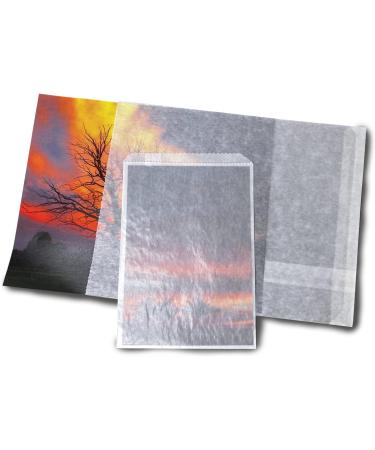Lineco Glassine Envelopes 4.25''x5.25'' - Pack of 100 | Air, Water, Dust, Grease Resistant | Ideal for Storing Photos, Prints, Negatives, Stamps, Coins, Scrapbooking | White - Buy Online on GoSupps.com