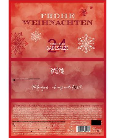 Hallingers Merry Christmas & Happiness: Handmade 24 Salz Christmas Set with Totes Sea Salts & Cookbook - Perfect Mothers Day & Fathers Day Gift Ideas - Buy Online on GoSupps.com