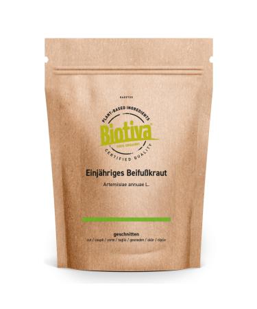 Biotiva DE- KO-005 Th de bain bio annua - 500 g (4 x 125 g) - 100 % Artemisia annua - S ch et coup - Id al pour bain complet et bain de pieds - Issu de l'agriculture biologique contr l e