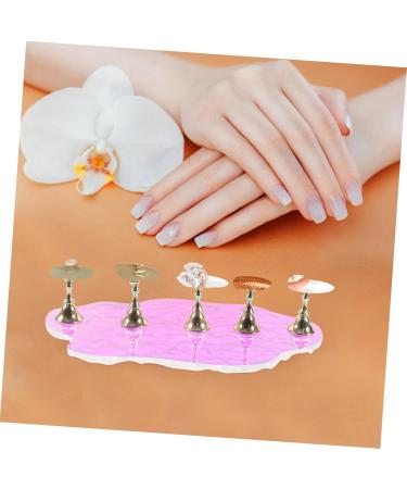 FOMIYES 1 Set Nail Tools Press on Artificial Nails Stand Nail Holder for Painting Nails Artificial Nails Display Holder Press on Nails Stand with Base Acrylic Water Ripple Bracket - Buy Online on GoSupps.com