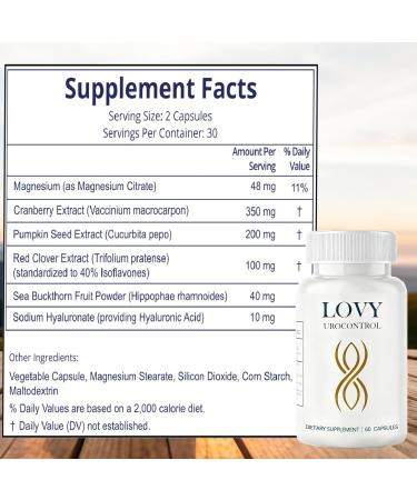LANZF Lovy urocontrol Capsules UROCONTROL - Bladder Health Supplement-60 Capsules - Buy Online on GoSupps.com