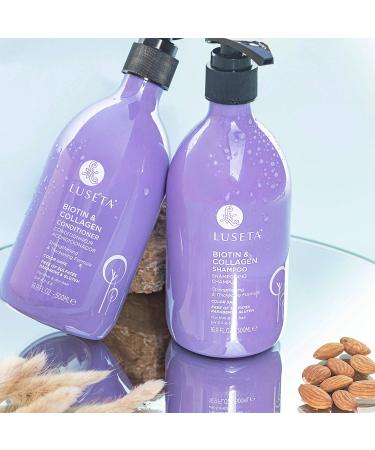 Luseta Biotin & Collagen Shampoo & Conditioner Set - 16.9oz (Pack of 2) | Hair Loss Prevention & Growth | Argan Oil Infused | Sulfate & Paraben Free | Repair Damaged Hair - Buy Online on GoSupps.com