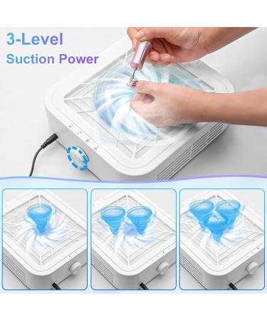 CGBE Nail Dust Collector 120W Low Noise Dust Collector Nail Tech with Strong Suction Power Professional 3-Speed Adjustment Nail Dust Collector Quiet for Nail Salon with Reusable Filters - Buy Online on GoSupps.com