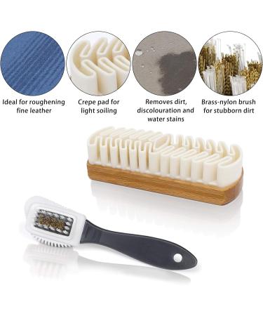 Suede Shoe Cleaner Kit - Hard-Wearing Crepe Brush with Rubber Eraser for Nubuck & Leather - Buy Online on GoSupps.com