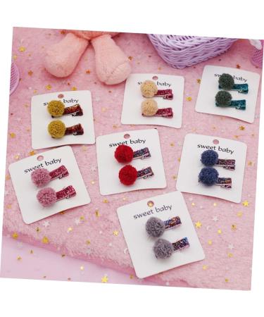 minkissy 7 Pairs Girls Valentines Hair Pin Festival Headpiece Cosplay Party Barrettes Heart Headwear Children Hair Grips Girl Valentines Barrettes Ball Hairpin Button Girl Child Christmas - Buy Online on GoSupps.com