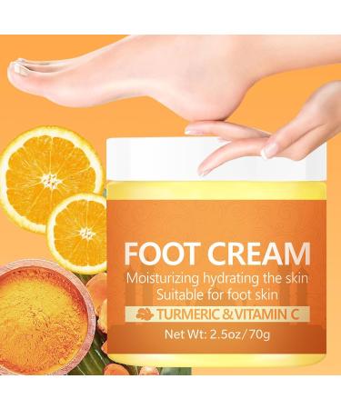 Cr me pour les pieds au curcuma et la vitamine C - Hydrate et apaise les talons secs et craquel s - Hydrate et apaise intens ment les talons secs et craquel s et les soins de la peau rugueuse - Buy Online on GoSupps.com