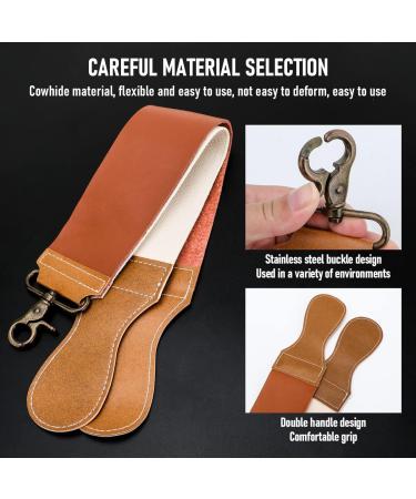 M&LD Professional Cut Throat Razor Kit with Cowhide Sharpener - Stainless Steel Straight Razor Blades for Barber & Home - Perfect Christmas Gift for Men - Buy Online on GoSupps.com