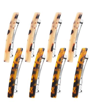 8 pieces French hair clip hair clip French women hair clip women hair clips leopard pattern duck beak hair clip for fine hair hair clip for women girls