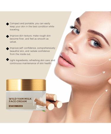 Wild Yam Cream with Milk for Hormone Balance Organic Wild Yam Root Extract Rice and Avena Sativa Hydrating Face Cream 50g - Buy Online on GoSupps.com