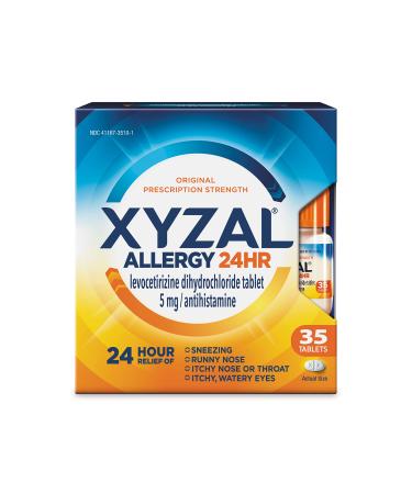 Xyzal Allergy Pills 24-Hour Allergy Relief 35-Count Original Prescription Strength 35 Count (Pack of 1)