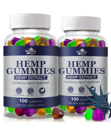 2 Pack Hemp Gummies for Sleep Anxiety Pain for ShengZe Pure Extra Strength Organic H mp Oil Gummies - Fruit Flavor Omega 3 6 9