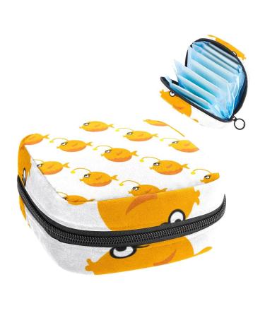 Women's bonds Still Pad Holder Beautiful Cartoon Angler Fish 1 Portable Period Kit Bag Feminine Product bag for women girls Color1