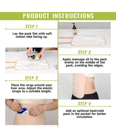  Jildouf Castor Oil Pack Reusable Castor Oil Compress Castor Oil Compression Compress No Mess Universal Castor Oil Kit to Help Sleep Liver and - Buy Online on GoSupps.com