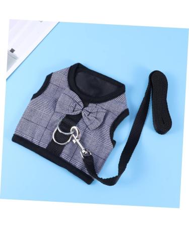 Soft Ferret Bubble Vest Dress with Chest Band & Leash | Guinea Pig Harness & Rope Straps | Size 3 Black - Best for Small Pets - Buy Online on GoSupps.com