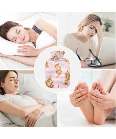 Lovely Cat Hot Water Bottle with Cover - 2L for Pain Relief Cramps & Injuries | International Shipping - Buy Online on GoSupps.com