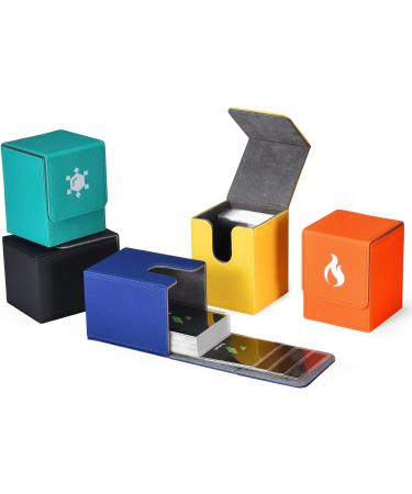Totteri Card Deck Box with 100 Card Sleeves - Electric Yellow | Pokemon Trading Card Storage Case for 100+ Sleeved Cards | PVC-Free Card Holder for MTG/TCG - Buy Online on GoSupps.com