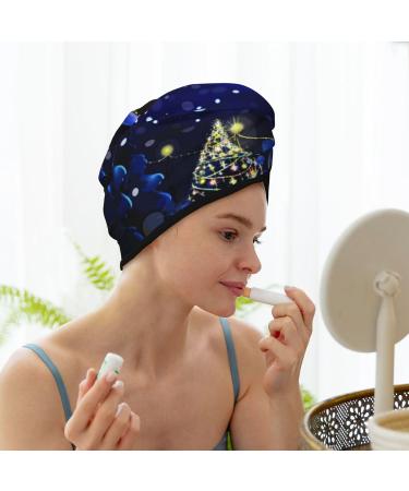 Christmas Night Microfiber Hair Towel | Soft Super Absorbent Coral Velvet Wrap for Long Curly & Thick Hair - Buy Online on GoSupps.com