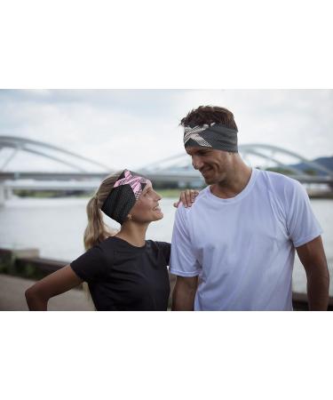 Sports Headband for Turning - Lightweight Elastic Quick-Drying Ideal for Hiking Running Biking and Skiing - Black Gray - Single Pack - Buy Online on GoSupps.com