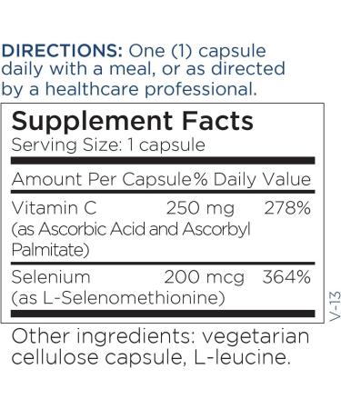 Selenium 200mcg L-Selenomethionine with Vitamin C | Detox & Immune Support (90 Capsules) - Buy Online on GoSupps.com